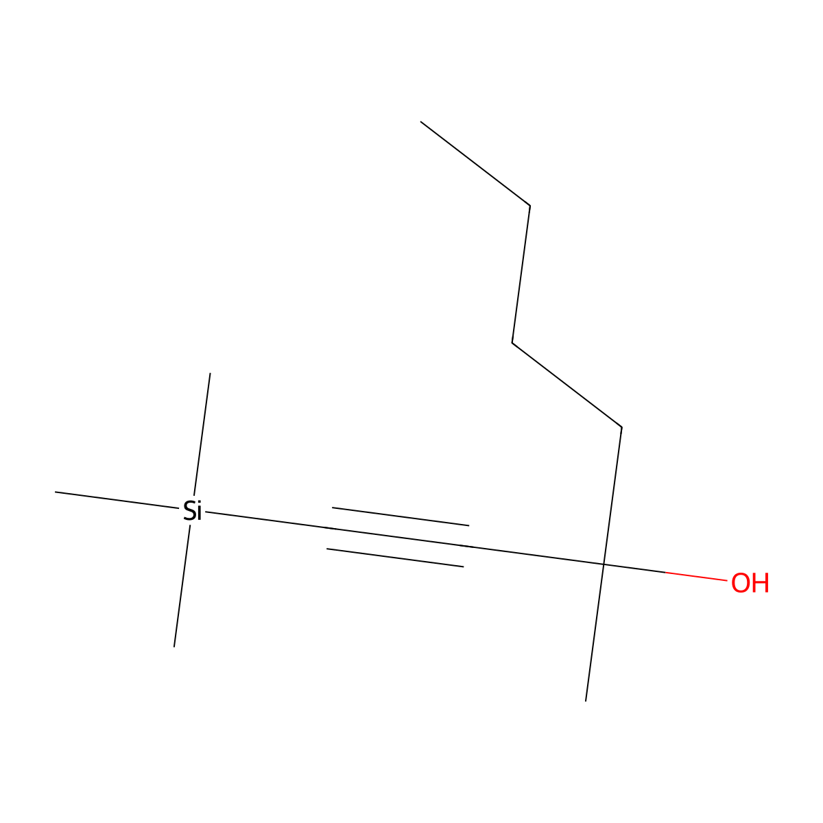 3-Methyl-1-(trimethylsilyl)hept-1-YN-3-OL molecular structure, CAS 17963-42-7