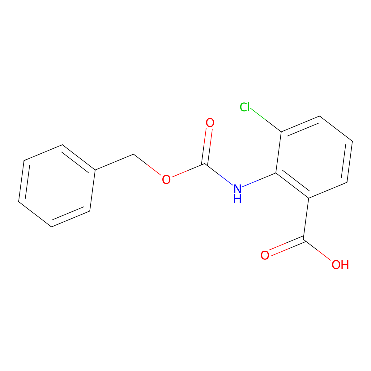 2-{[(Benzyloxy)carbonyl]amino}-3-chlorobenzoic acid molecular structure, CAS 179637-26-4