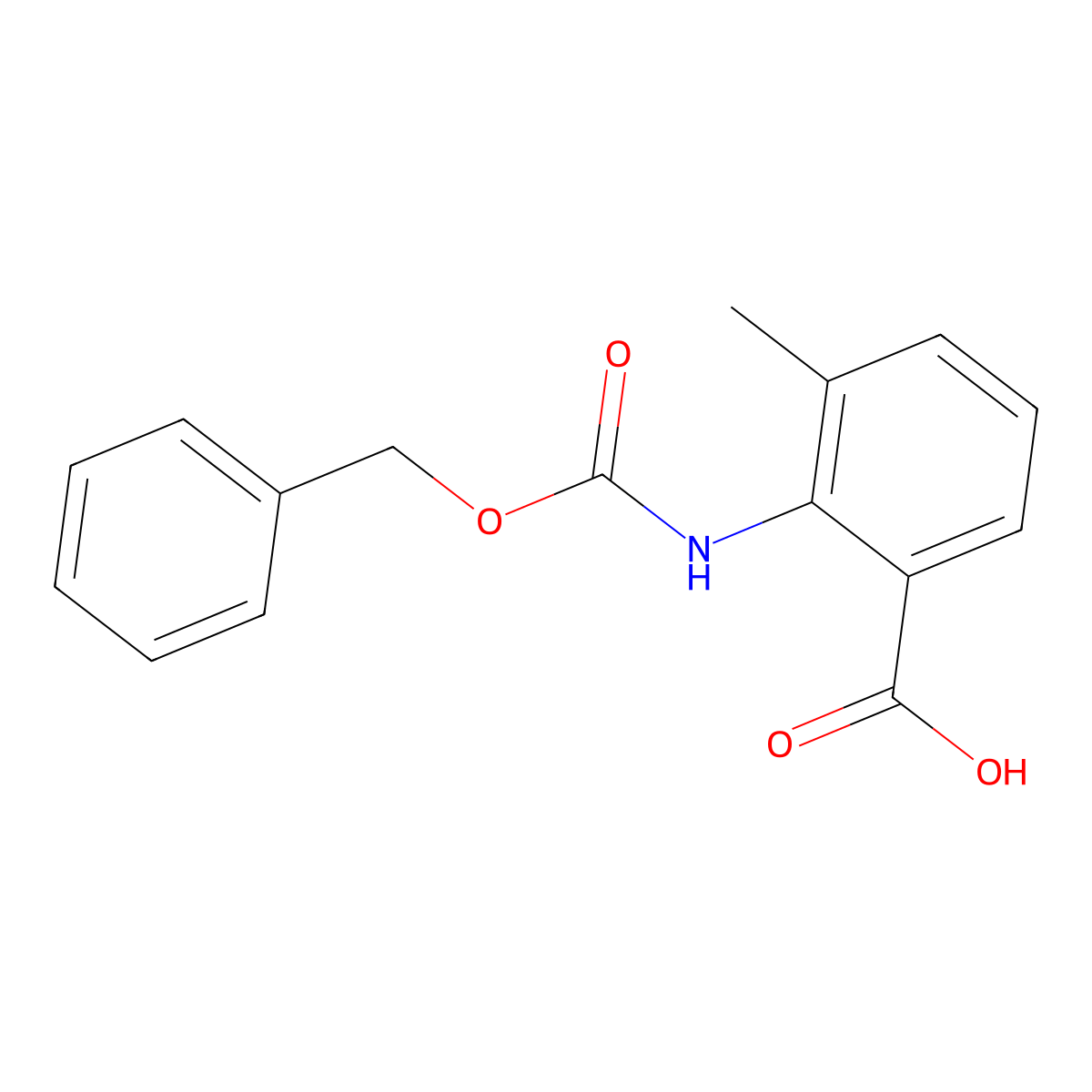 2-{[(Benzyloxy)carbonyl]amino}-3-methylbenzoic acid molecular structure, CAS 179637-27-5