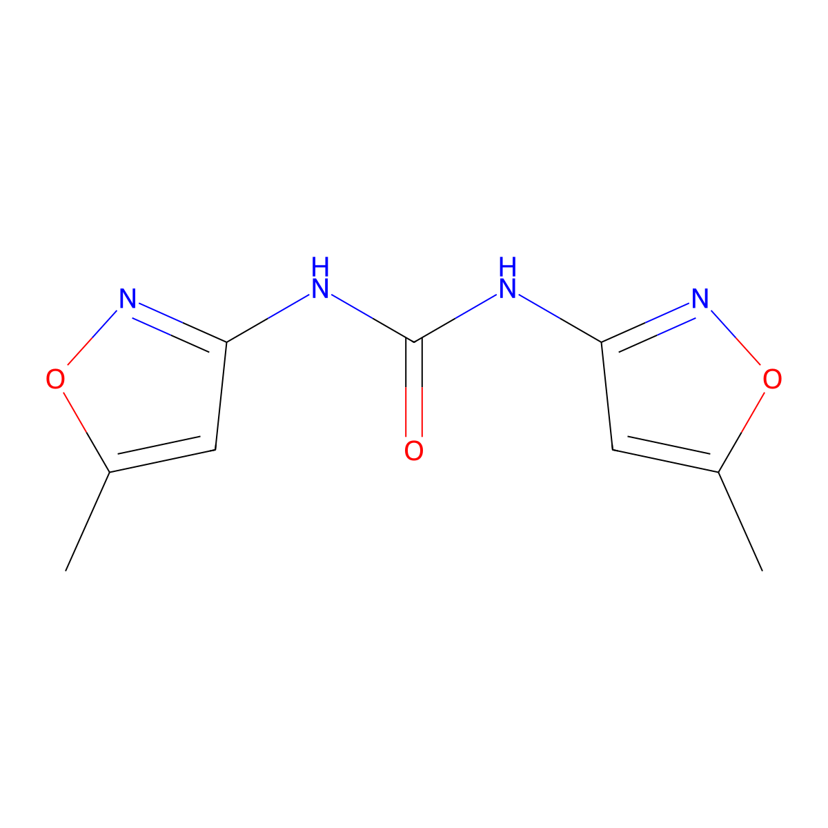 1,3-Bis(5-methyl-1,2-oxazol-3-yl)urea molecular structure, CAS 1796383-31-7