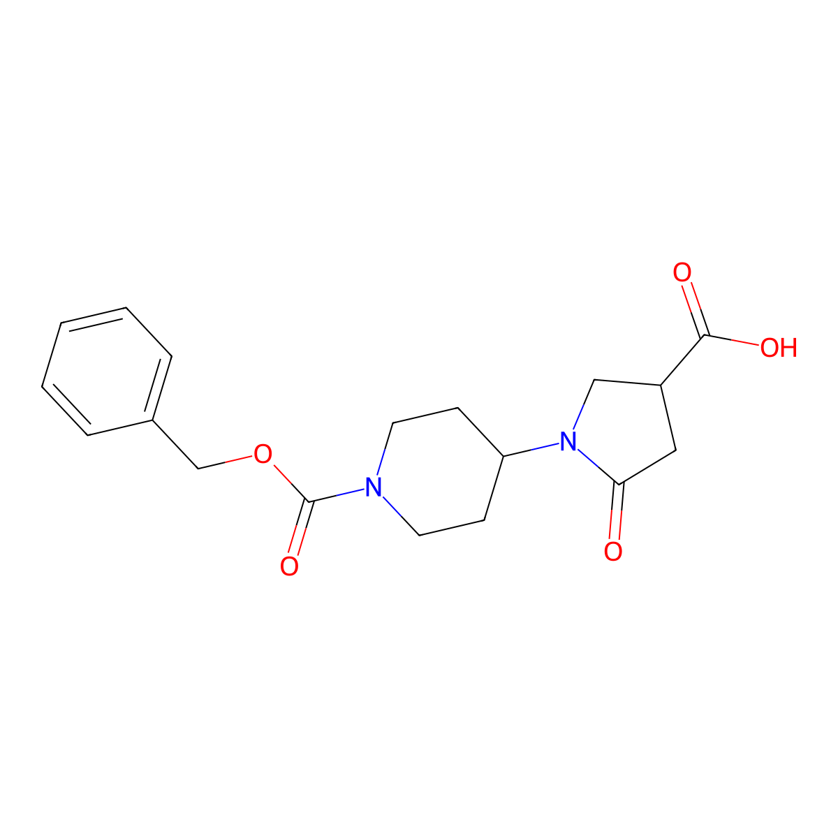1-{1-[(Benzyloxy)carbonyl]piperidin-4-yl}-5-oxopyrrolidine-3-carboxylic acid molecular structure, CAS 1796395-68-0