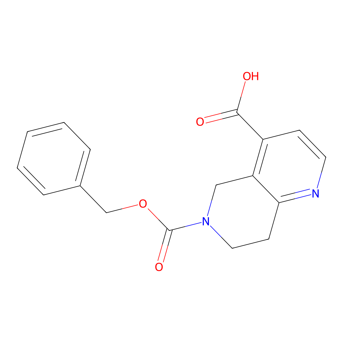 6-[(Benzyloxy)carbonyl]-5,6,7,8-tetrahydro-1,6-naphthyridine-4-carboxylic acid molecular structure, CAS 1796402-99-7