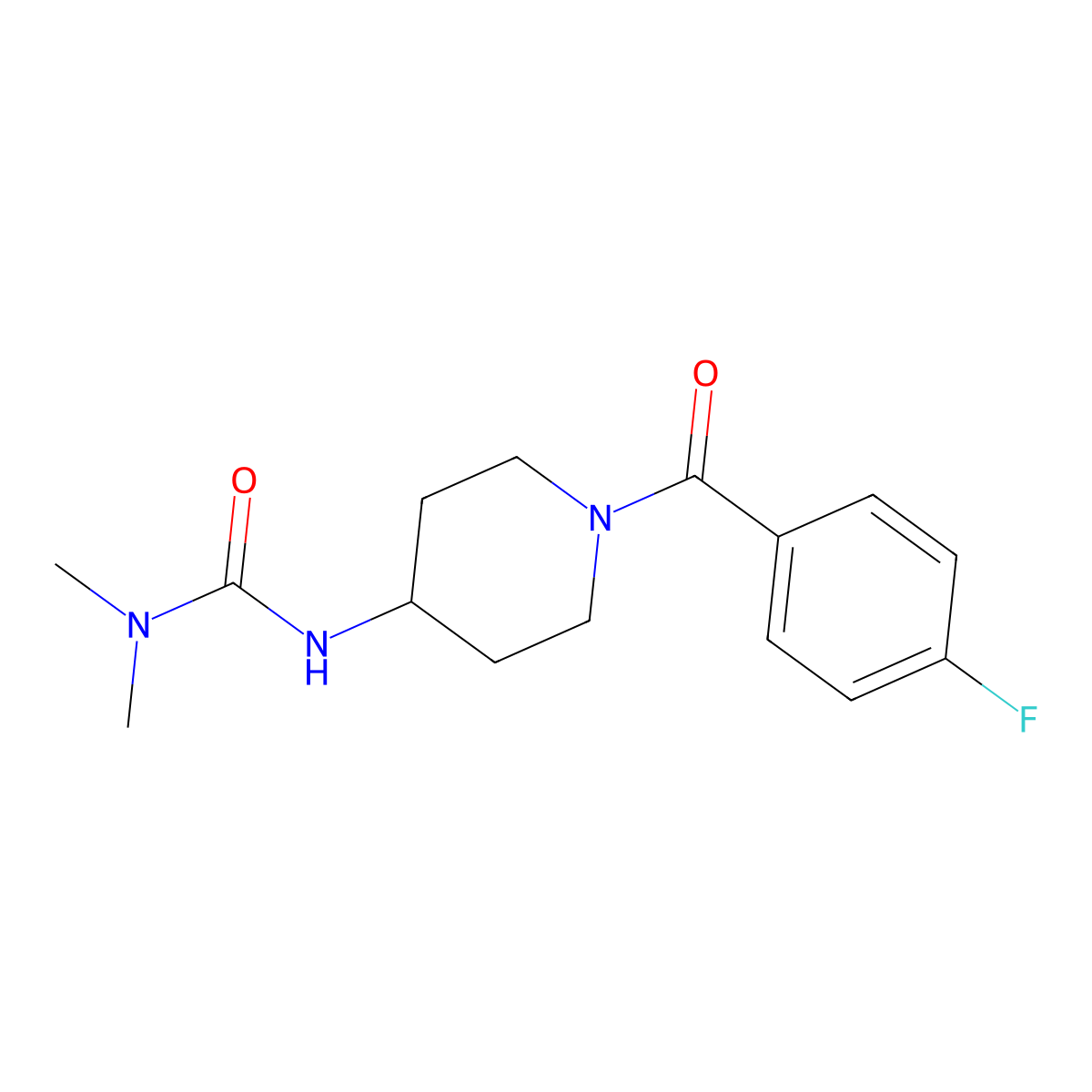 1-[1-(4-Fluorobenzoyl)piperidin-4-YL]-3,3-dimethylurea molecular structure, CAS 1796405-53-2