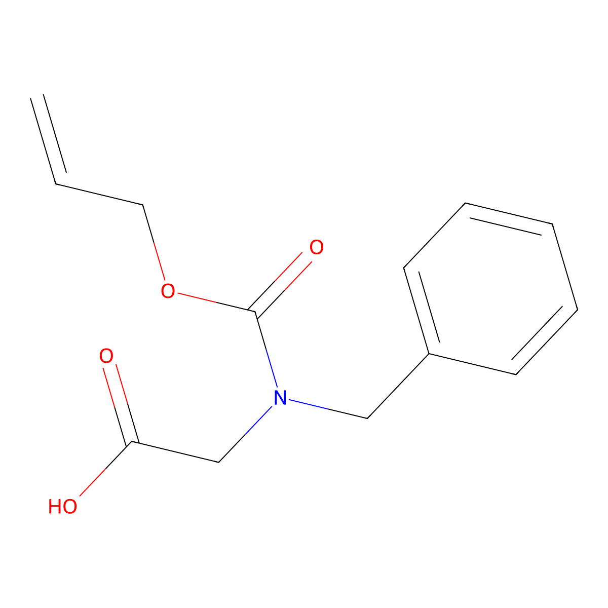 (Allyloxycarbonyl-benzyl-amino)-acetic acid molecular structure, CAS 1796479-31-6