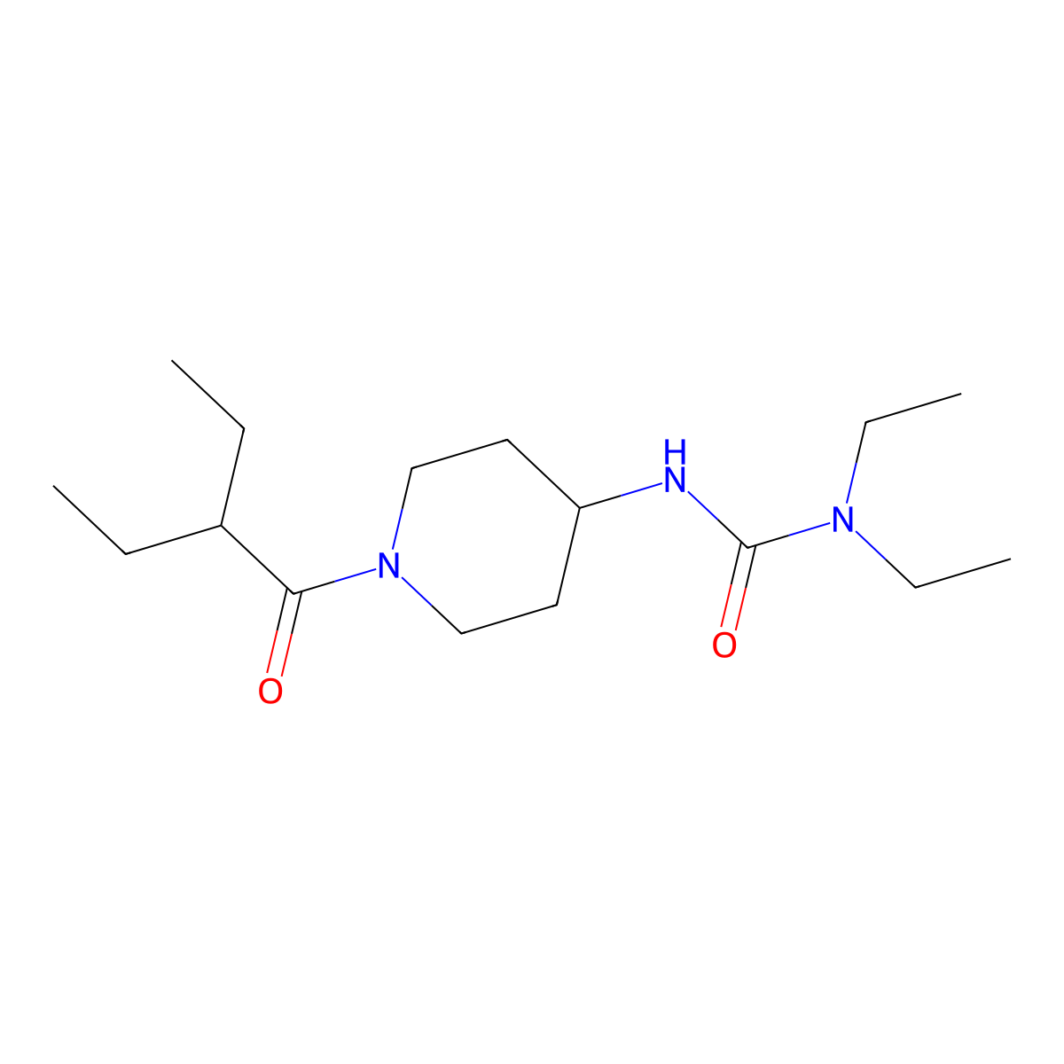 1,1-Diethyl-3-[1-(2-ethylbutanoyl)piperidin-4-yl]urea molecular structure, CAS 1796489-58-1