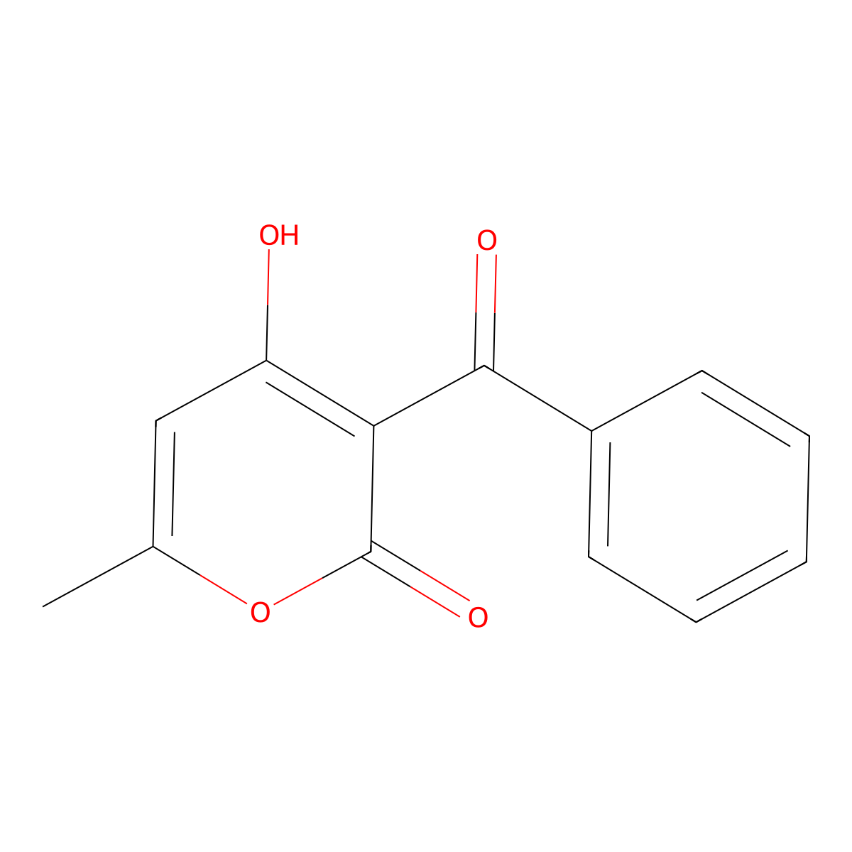 3-Benzoyl-4-hydroxy-6-methyl-2H-pyran-2-one molecular structure, CAS 17965-42-3