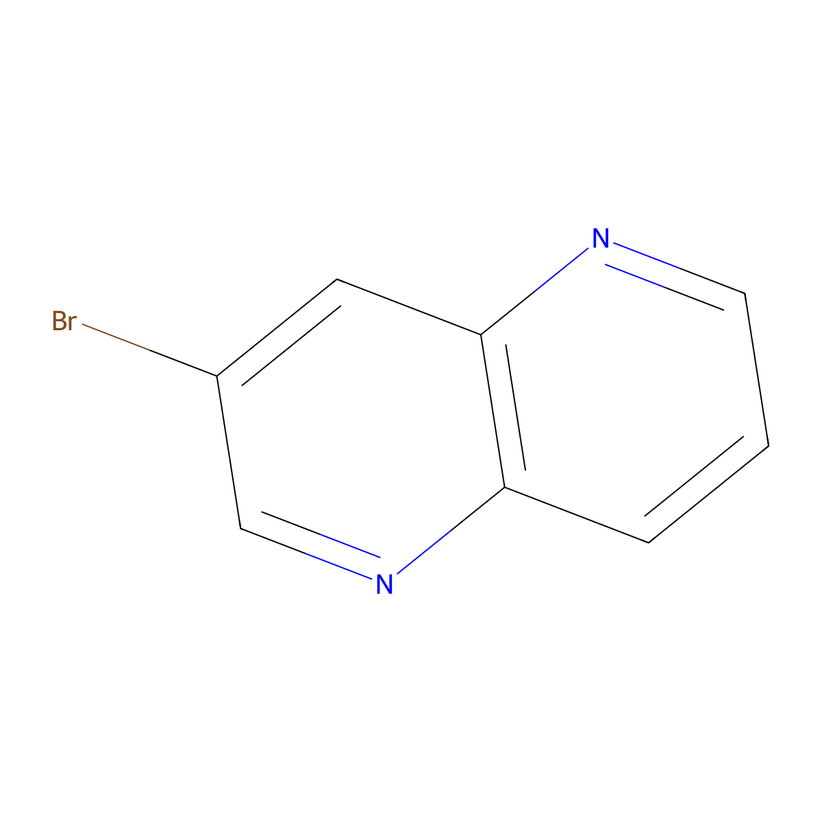 3-Bromo-1,5-naphthyridine molecular structure, CAS 17965-71-8