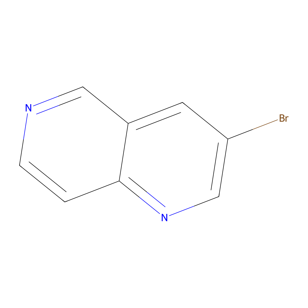3-Bromo-1,6-naphthyridine molecular structure, CAS 17965-73-0