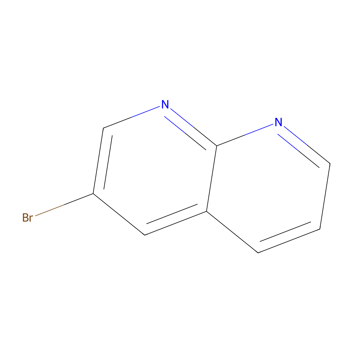 3-Bromo-1,8-naphthyridine molecular structure, CAS 17965-78-5