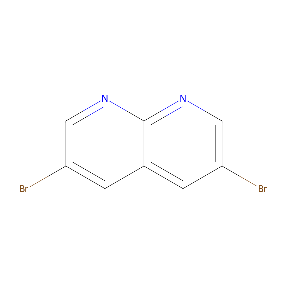 3,6-Dibromo-1,8-naphthyridine molecular structure, CAS 17965-79-6