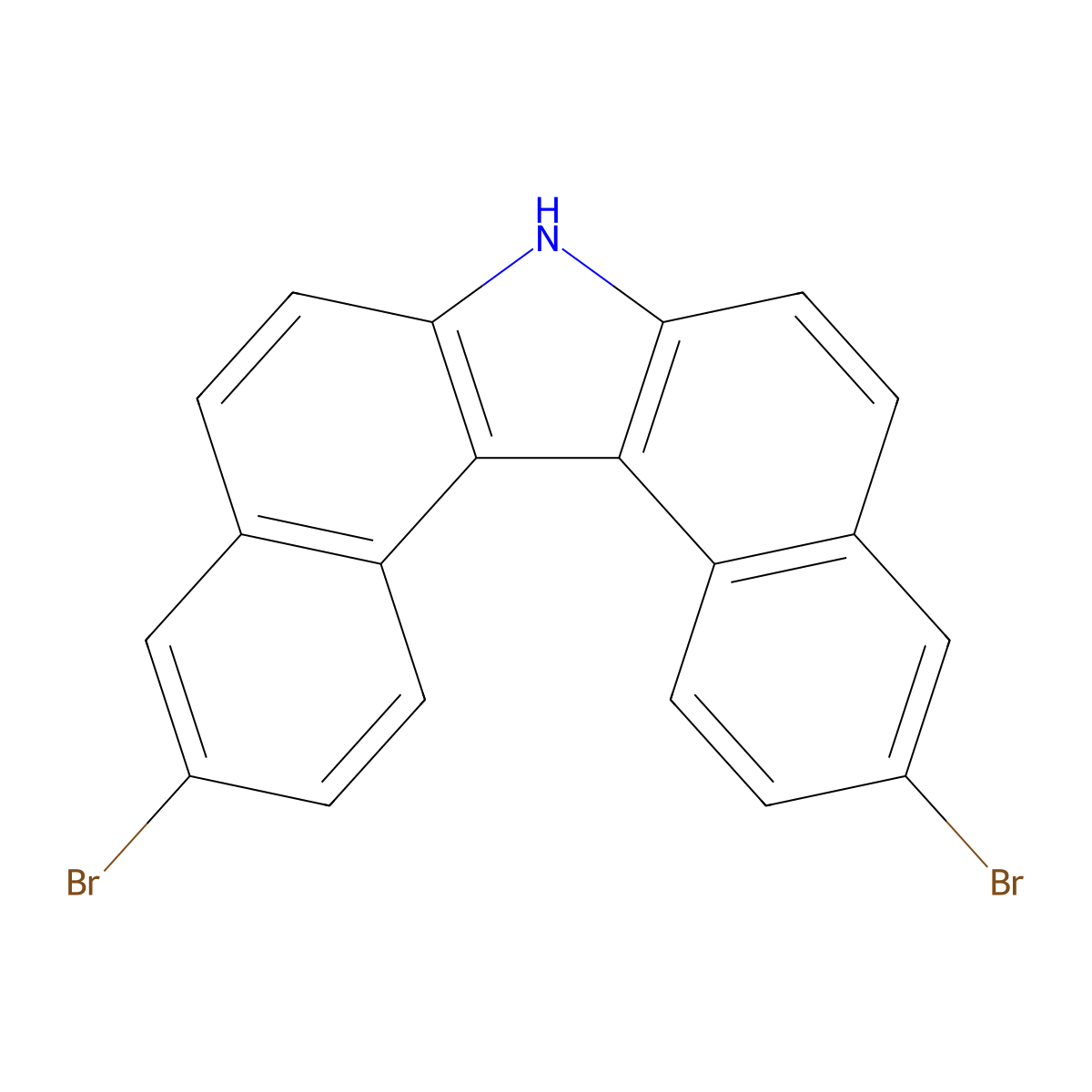 3,11-Dibromo-7H-dibenzo[c,g]carbazole molecular structure, CAS 1796549-32-0