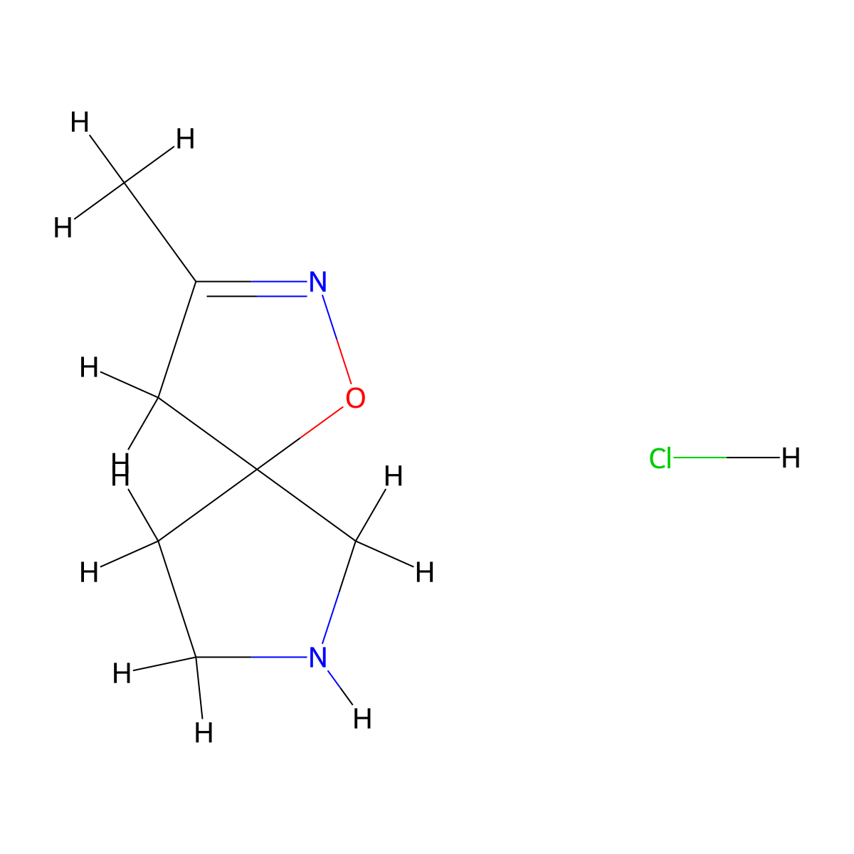 3-Methyl-1-oxa-2,7-diazaspiro[4.4]non-2-ene hydrochloride molecular structure, CAS 1796557-15-7