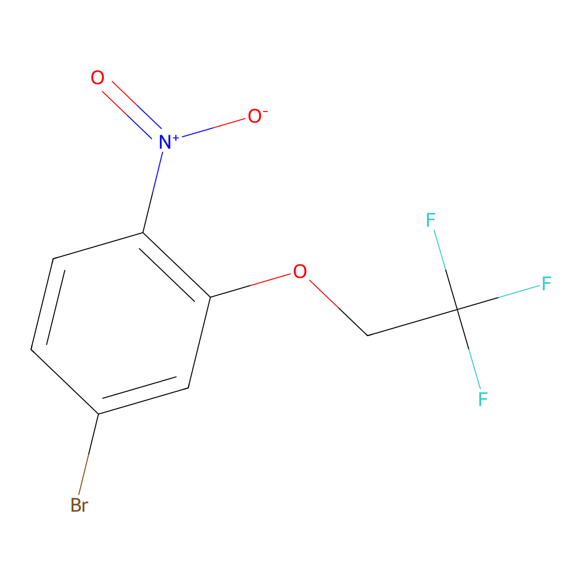 4-Bromo-1-nitro-2-(2,2,2-trifluoroethoxy)-benzene molecular structure, CAS 1796574-89-4