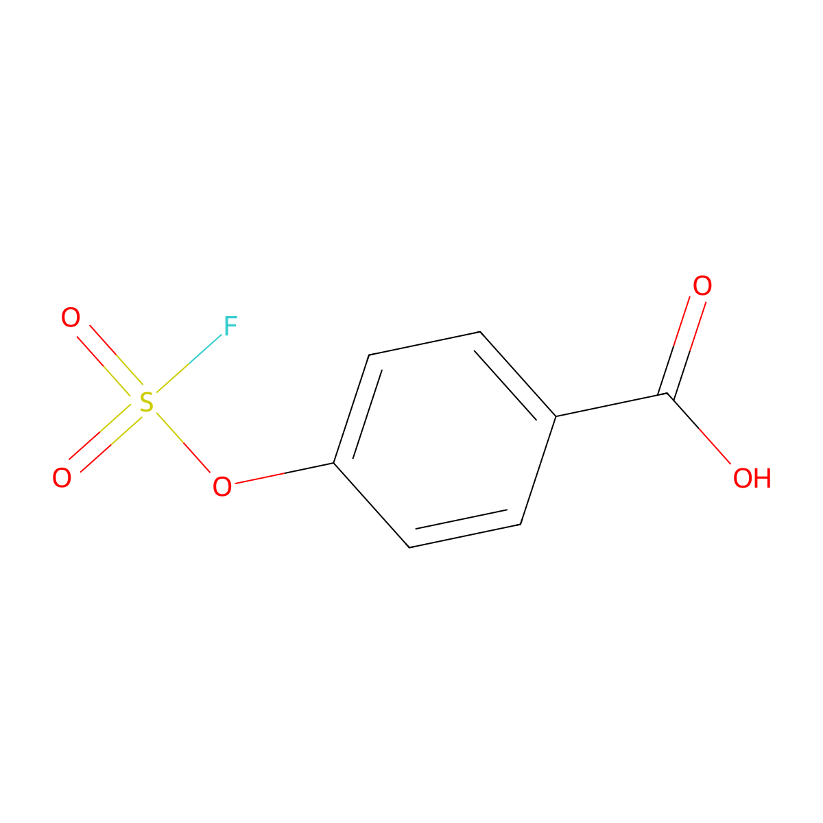4-[(Fluorosulfonyl)oxy]benzoic acid molecular structure, CAS 1796596-37-6