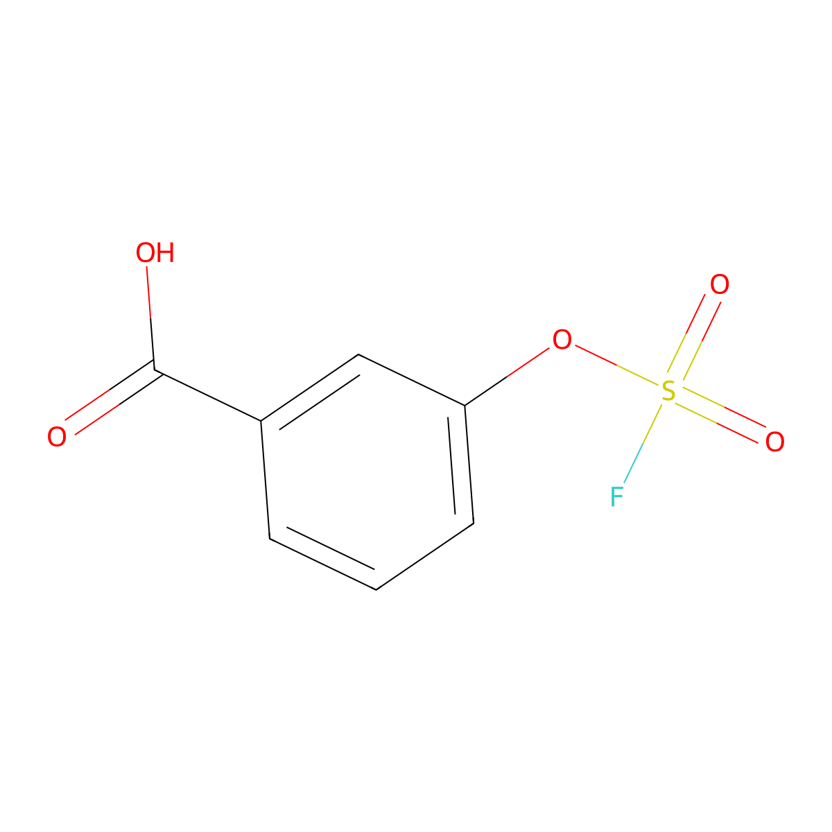 3-[(Fluorosulfonyl)oxy]benzoic acid molecular structure, CAS 1796596-42-3
