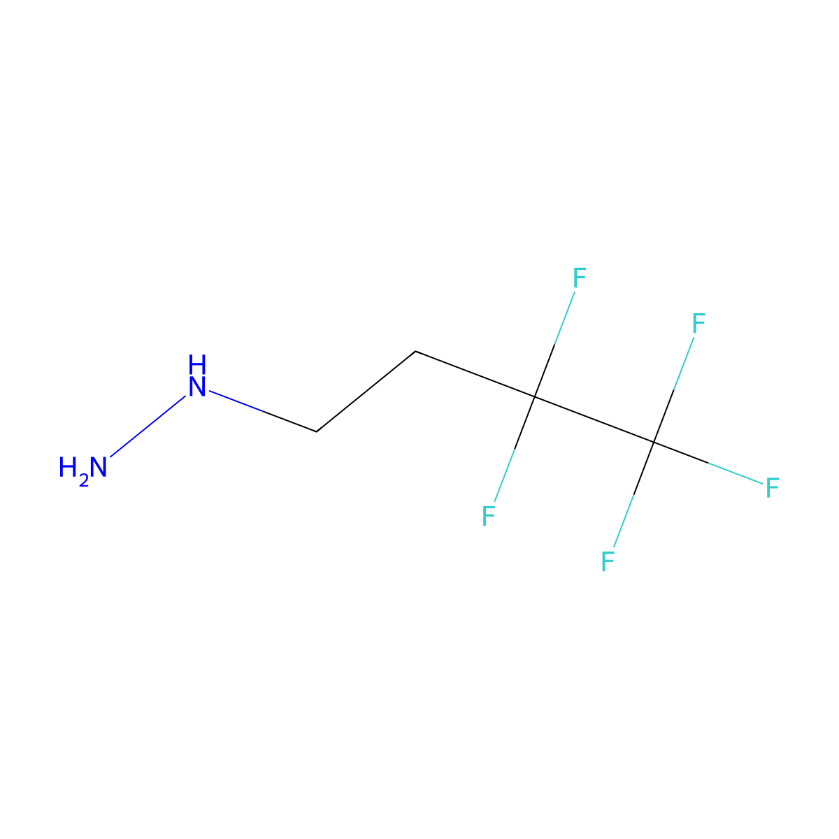 (3,3,4,4,4-Pentafluorobutyl)hydrazine molecular structure, CAS 1796642-72-2