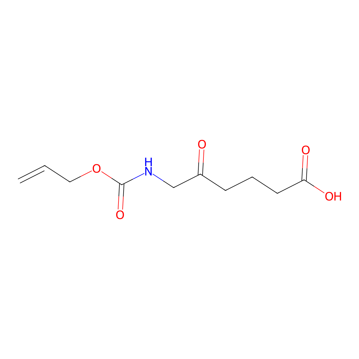 5-Oxo-6-{[(prop-2-en-1-yloxy)carbonyl]amino}hexanoic acid molecular structure, CAS 1796664-95-3