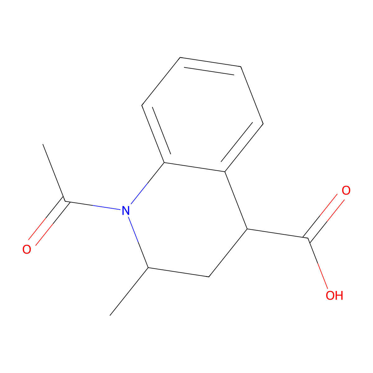 1-Acetyl-2-methyl-1,2,3,4-tetrahydroquinoline-4-carboxylic acid molecular structure, CAS 1796665-80-9