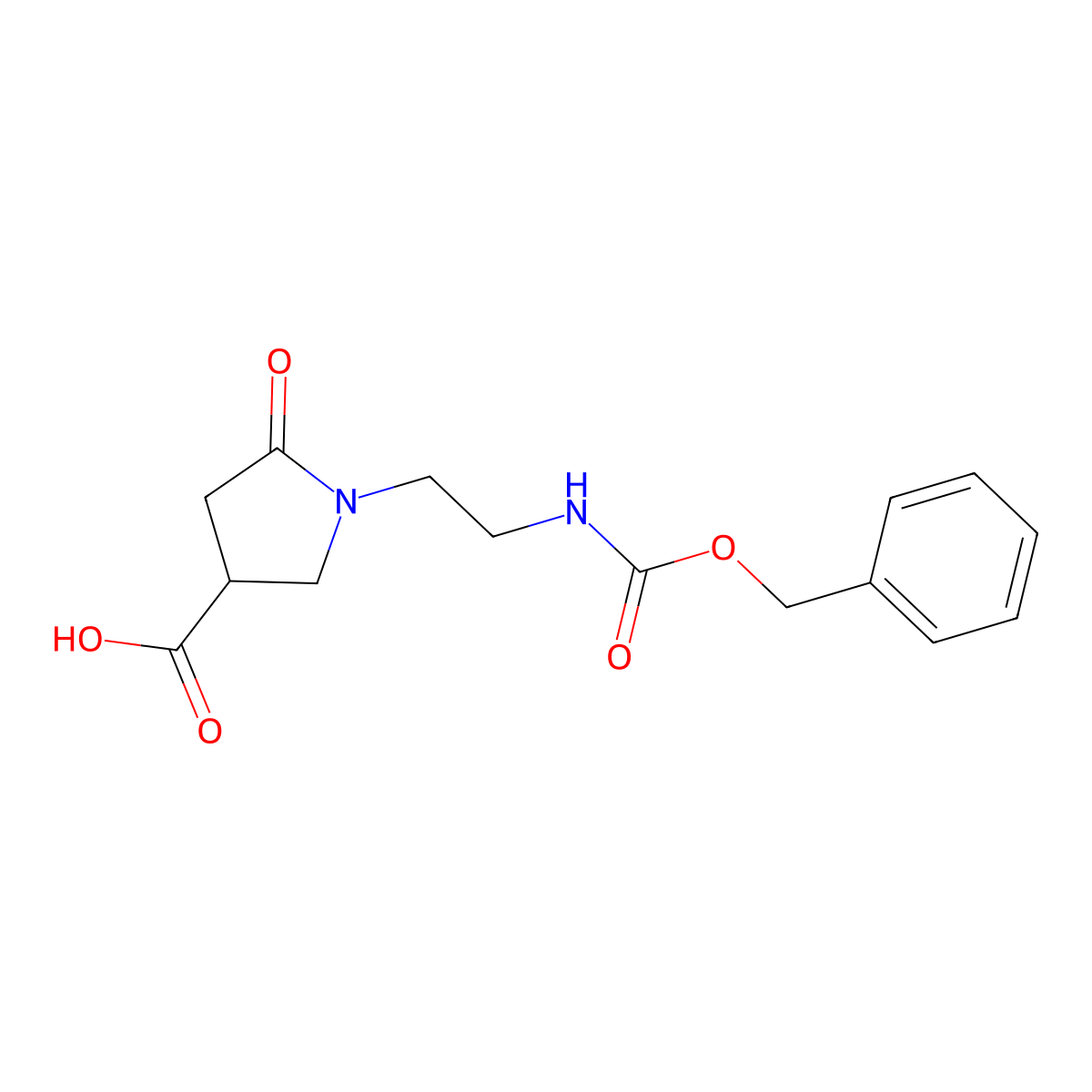 1-(2-{[(Benzyloxy)carbonyl]amino}ethyl)-5-oxopyrrolidine-3-carboxylic acid molecular structure, CAS 1796722-56-9