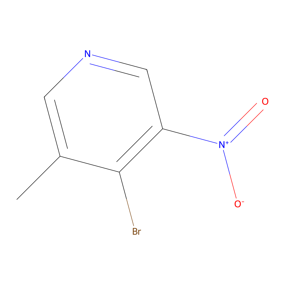 4-Bromo-3-methyl-5-nitropyridine molecular structure, CAS 179677-09-9