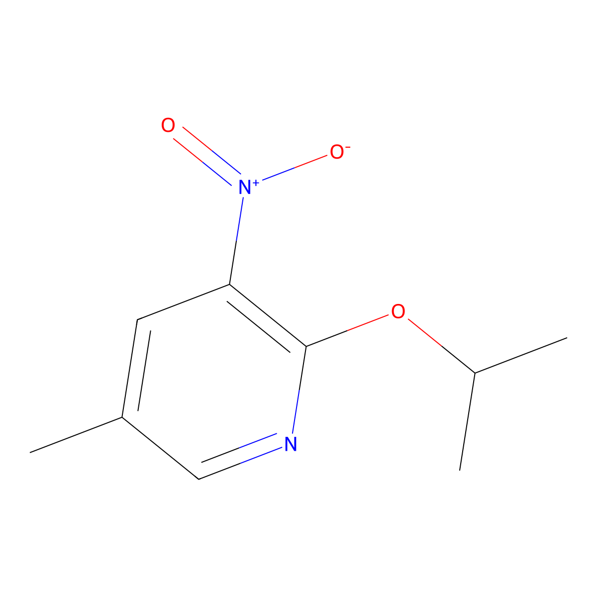 5-Methyl-3-nitro-2-(propan-2-yloxy)pyridine molecular structure, CAS 179677-10-2