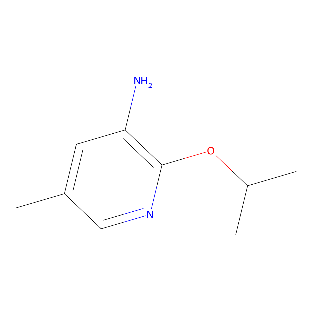 5-Methyl-2-(propan-2-yloxy)pyridin-3-amine molecular structure, CAS 179677-12-4
