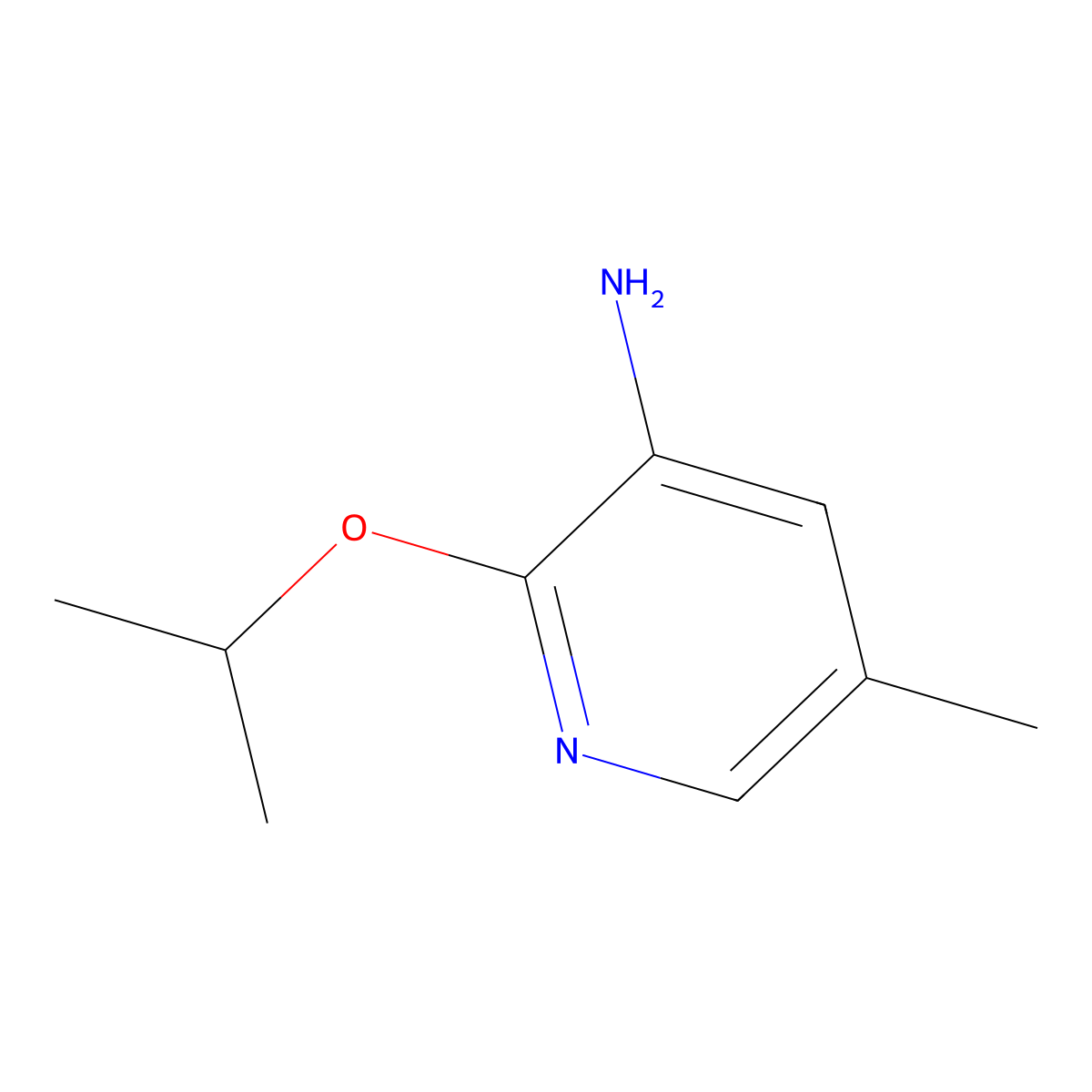 5-Methyl-2-(propan-2-yloxy)pyridin-3-amine molecular structure, CAS 179677-12-4