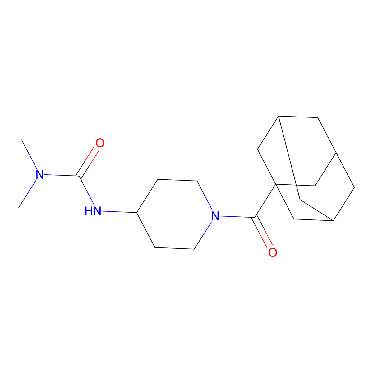 1-[1-(Adamantane-1-carbonyl)piperidin-4-YL]-3,3-dimethylurea molecular structure, CAS 1796788-74-3
