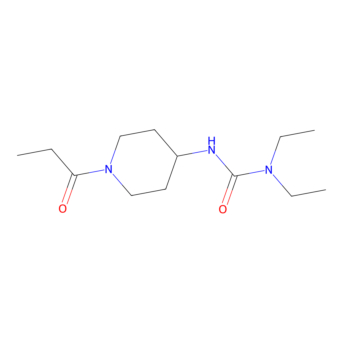 1,1-Diethyl-3-(1-propanoylpiperidin-4-yl)urea molecular structure, CAS 1796793-67-3