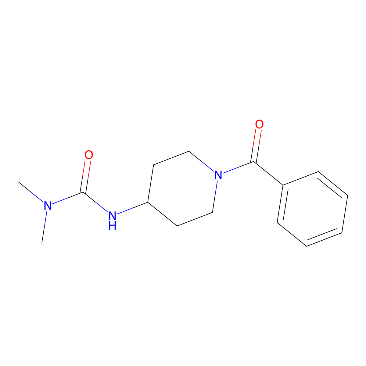 1-(1-Benzoylpiperidin-4-yl)-3,3-dimethylurea molecular structure, CAS 1796807-41-4