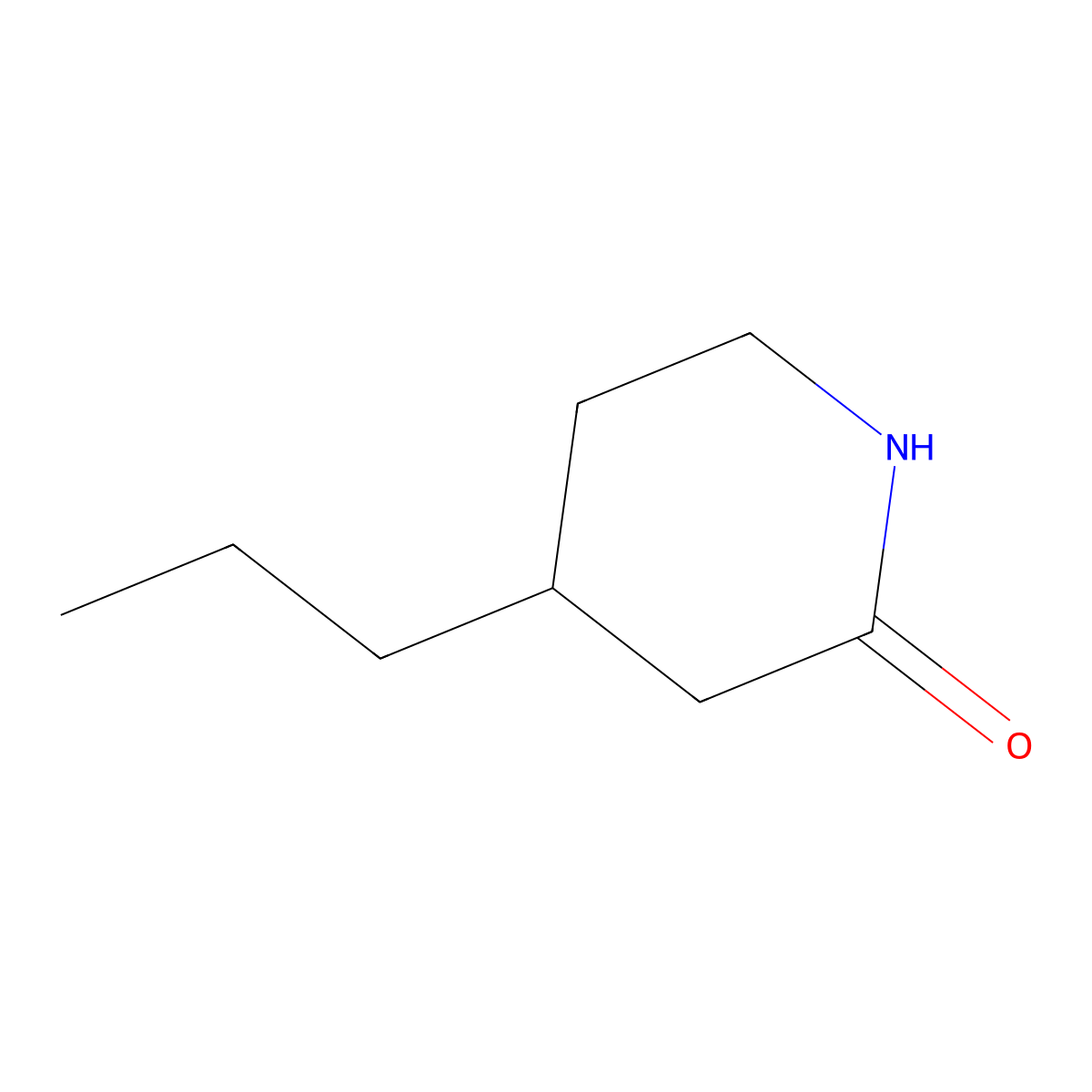 4-Propylpiperidin-2-one molecular structure, CAS 179683-96-6