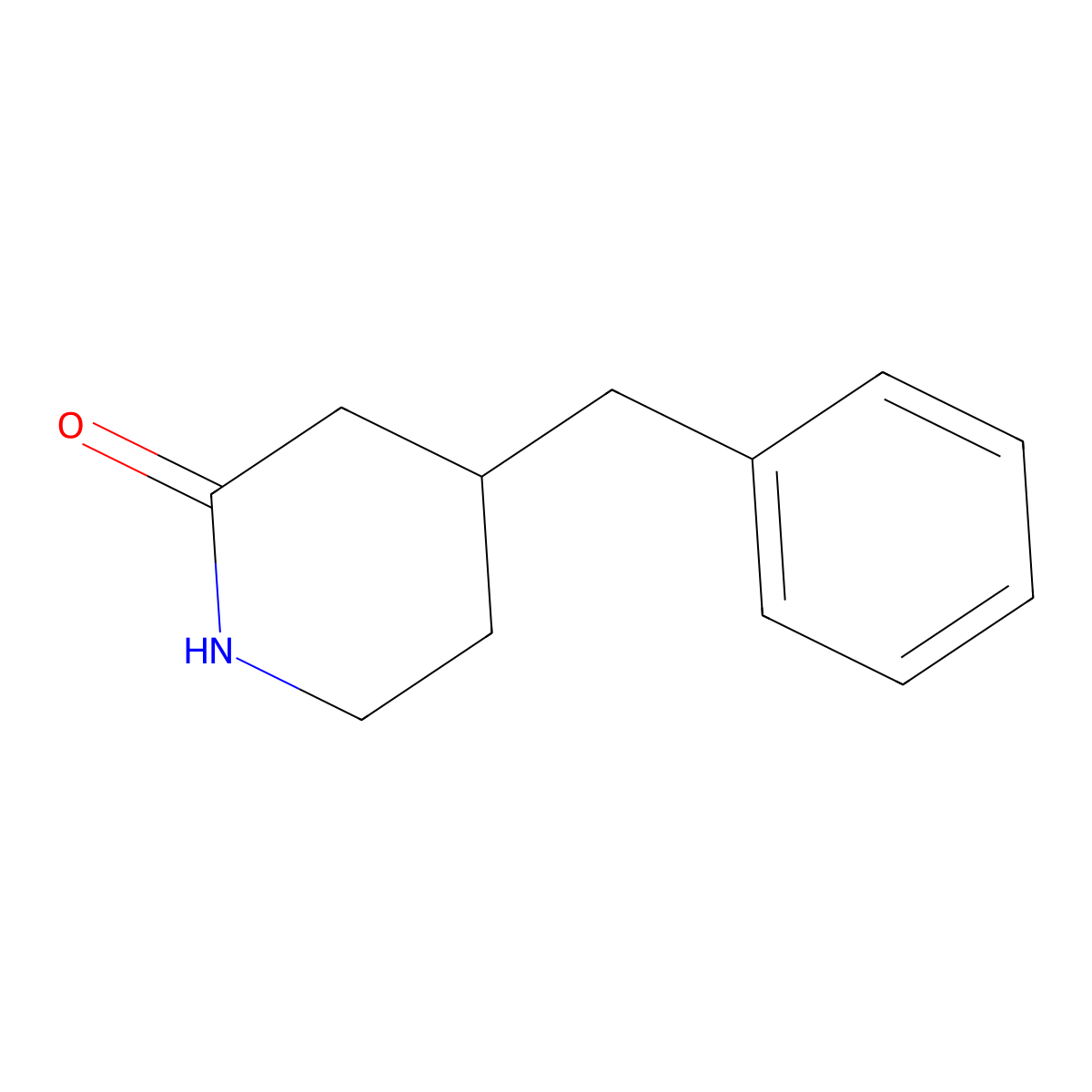4-Benzylpiperidin-2-one molecular structure, CAS 179683-98-8