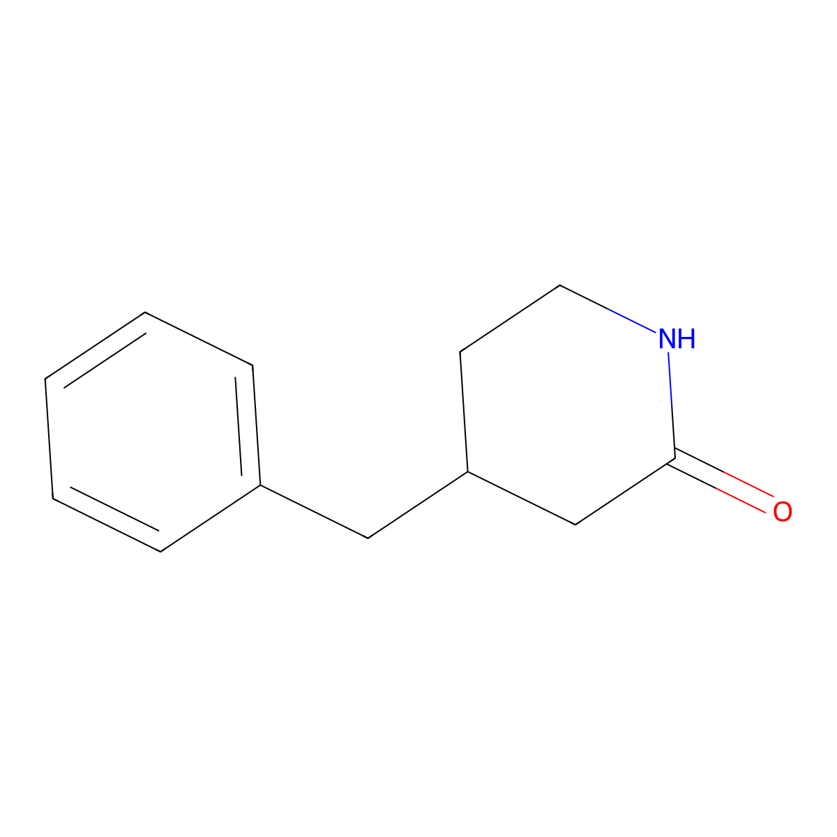 4-Benzylpiperidin-2-one molecular structure, CAS 179683-98-8