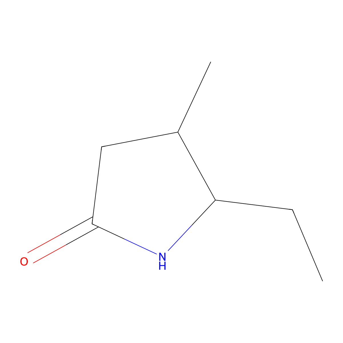 5-ethyl-4-methyl-2-Pyrrolidinone molecular structure, CAS 179683-99-9
