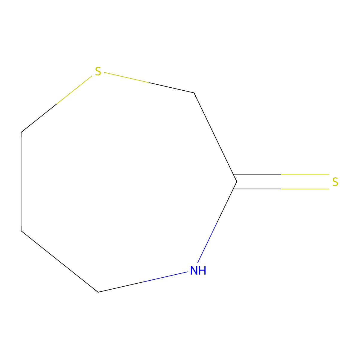 1,4-Thiazepane-3-thione molecular structure, CAS 179684-03-8