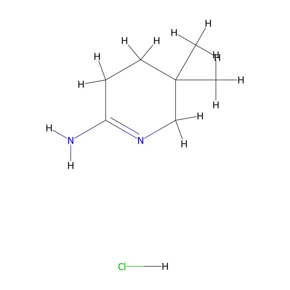 5,5-Dimethylpiperidin-2-imine hydrochloride molecular structure, CAS 179684-15-2
