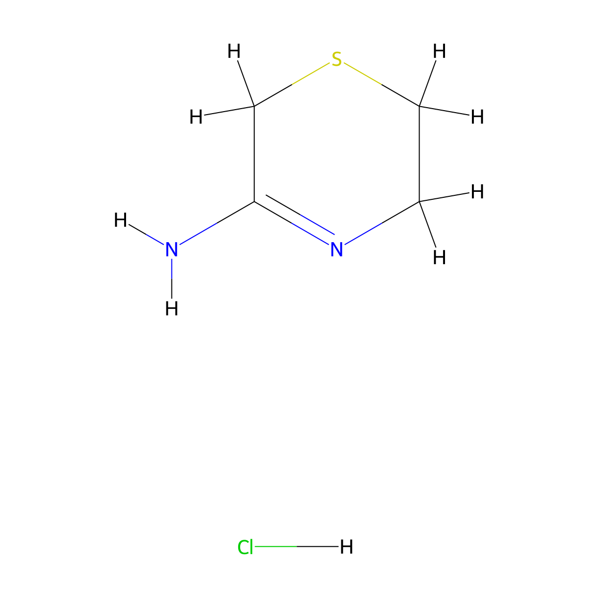 Thiomorpholin-3-imine hydrochloride molecular structure, CAS 179685-20-2