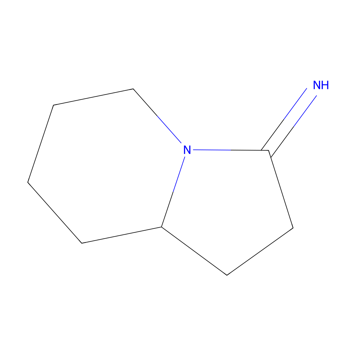 Octahydroindolizin-3-imine molecular structure, CAS 179685-48-4