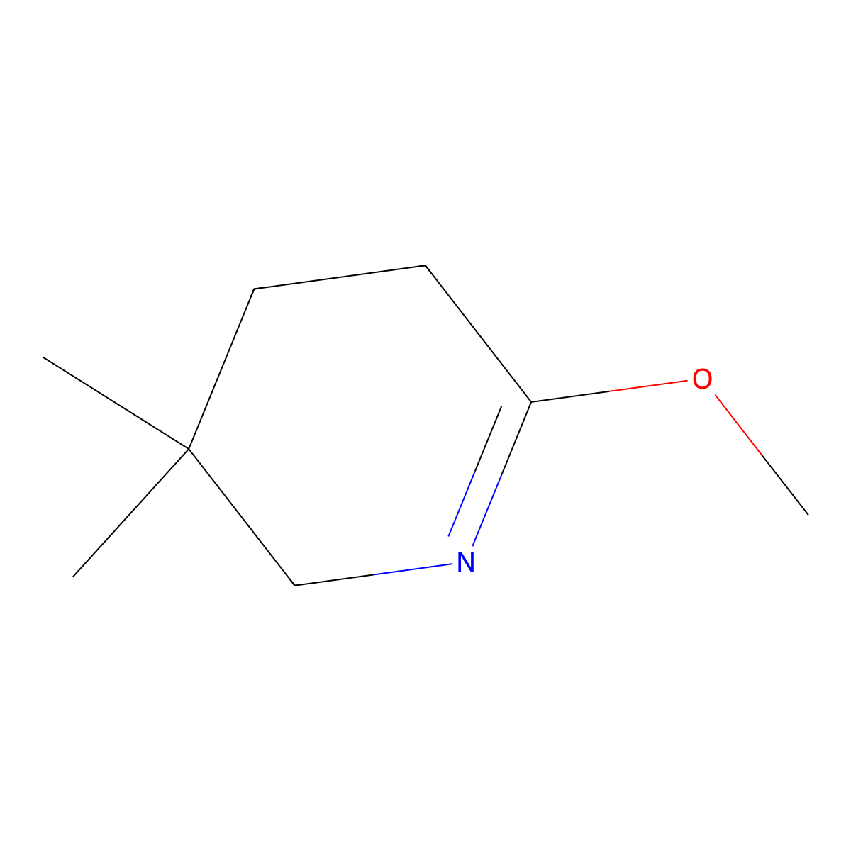 6-Methoxy-3,3-dimethyl-2,3,4,5-tetrahydropyridine molecular structure, CAS 179685-59-7
