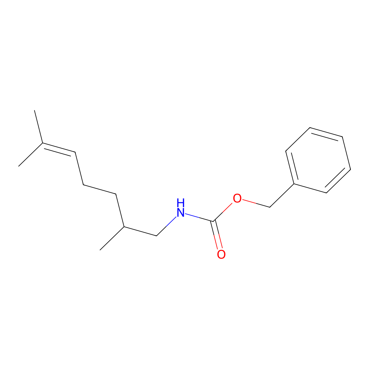 benzyl N-(2,6-dimethylhept-5-enyl)carbamate molecular structure, CAS 179685-74-6