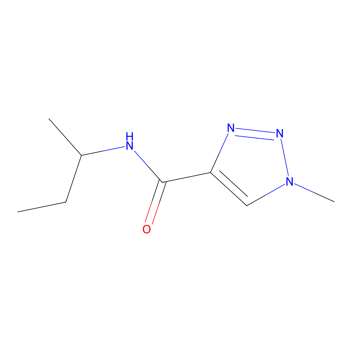 N-(butan-2-yl)-1-methyl-1H-1,2,3-triazole-4-carboxamide molecular structure, CAS 1796853-39-8