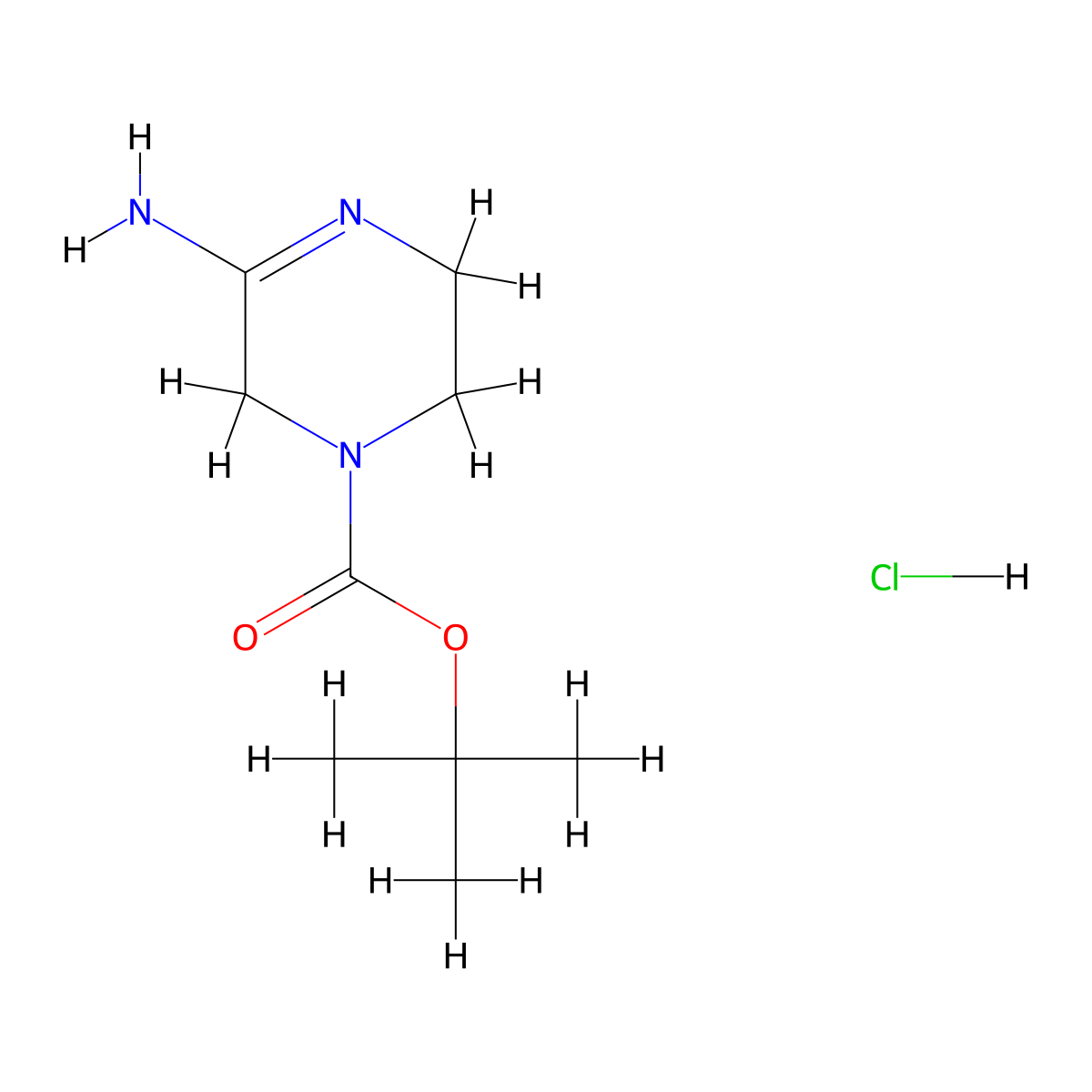 Tert-butyl 5-amino-1,2,3,6-tetrahydropyrazine-1-carboxylate hydrochloride molecular structure, CAS 179686-22-7