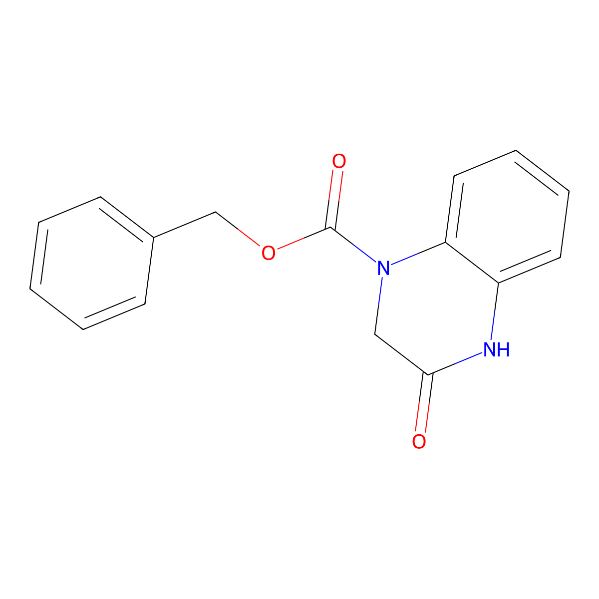 Benzyl 3-oxo-3,4-dihydroquinoxaline-1(2H)-carboxylate molecular structure, CAS 179686-30-7