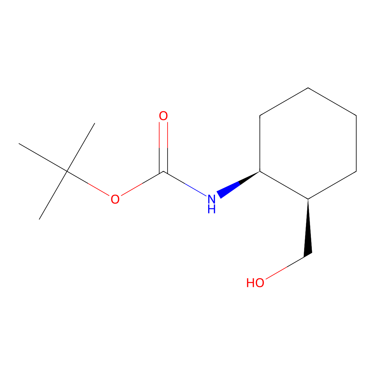 Cis-(2-Hydroxymethyl-Cyclohexyl)-Carbamic Acid Tert-Butyl Ester molecular structure, CAS 179686-78-3