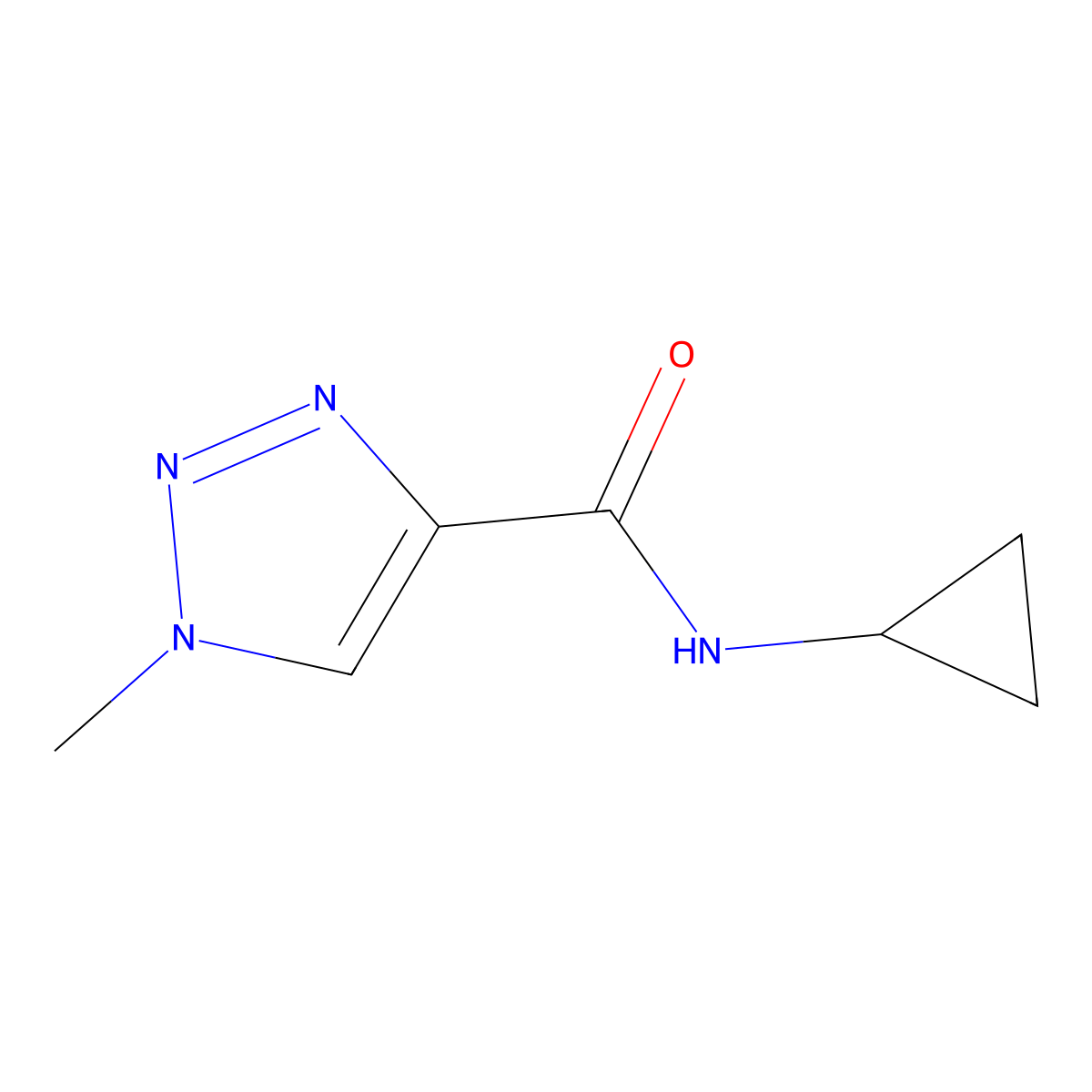N-cyclopropyl-1-methyl-1H-1,2,3-triazole-4-carboxamide molecular structure, CAS 1796862-05-9