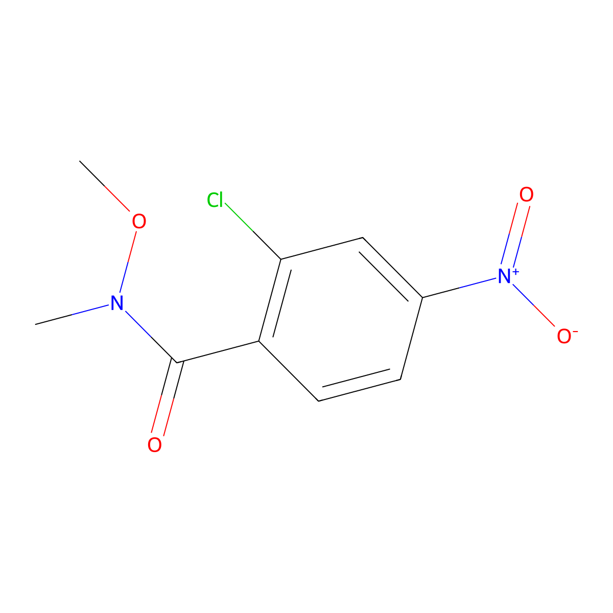 2-chloro-N-methoxy-N-methyl-4-nitrobenzamide molecular structure, CAS 179687-05-9