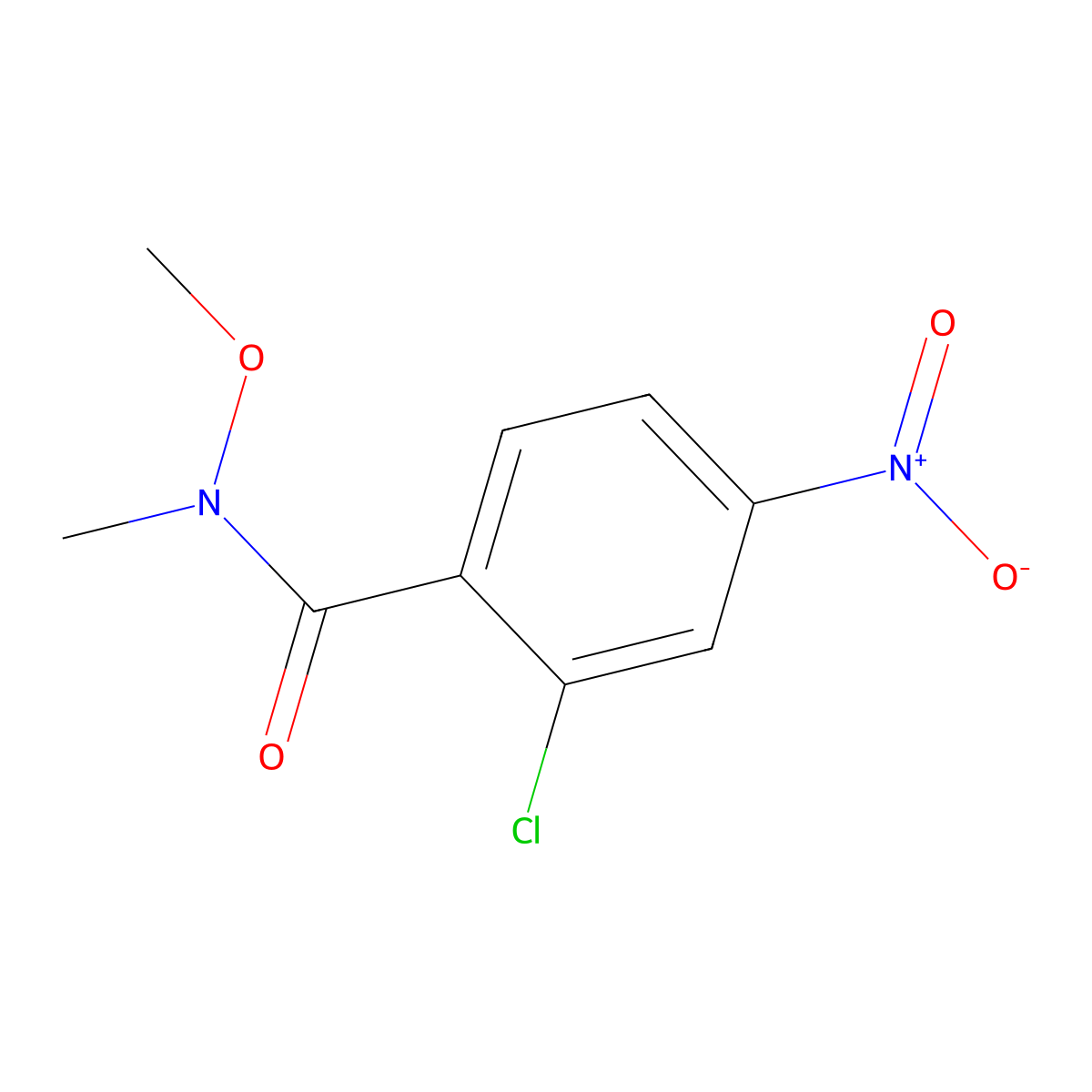 2-chloro-N-methoxy-N-methyl-4-nitrobenzamide molecular structure, CAS 179687-05-9