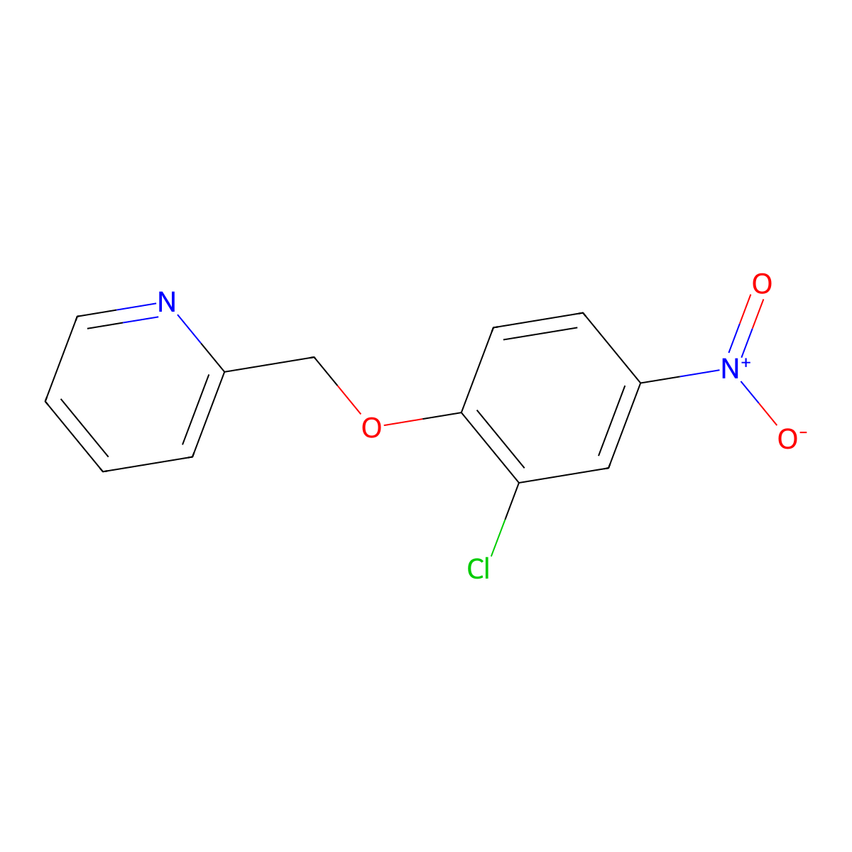 2-((2-Chloro-4-nitrophenoxy)methyl)pyridine molecular structure, CAS 179687-79-7