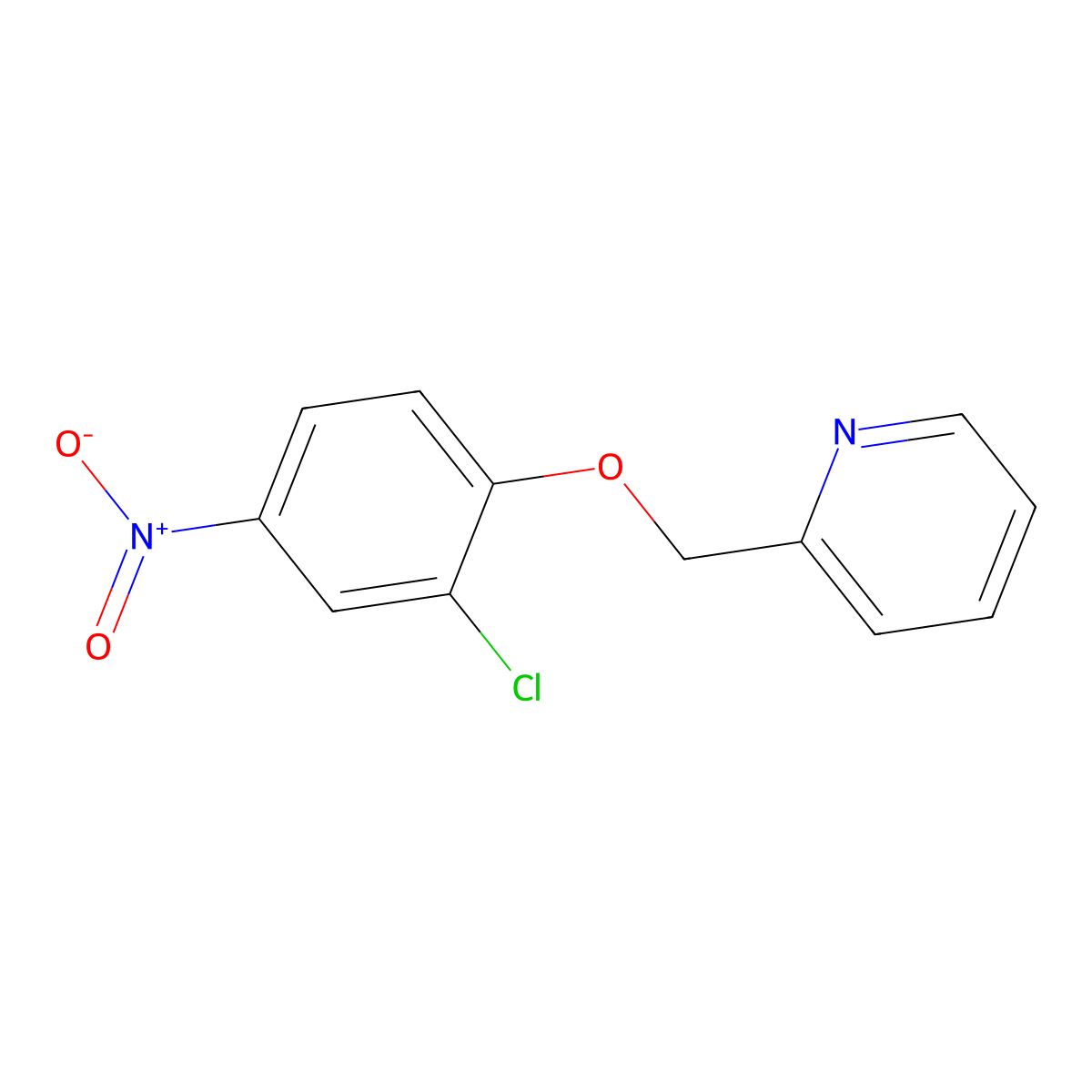 2-((2-Chloro-4-nitrophenoxy)methyl)pyridine molecular structure, CAS 179687-79-7