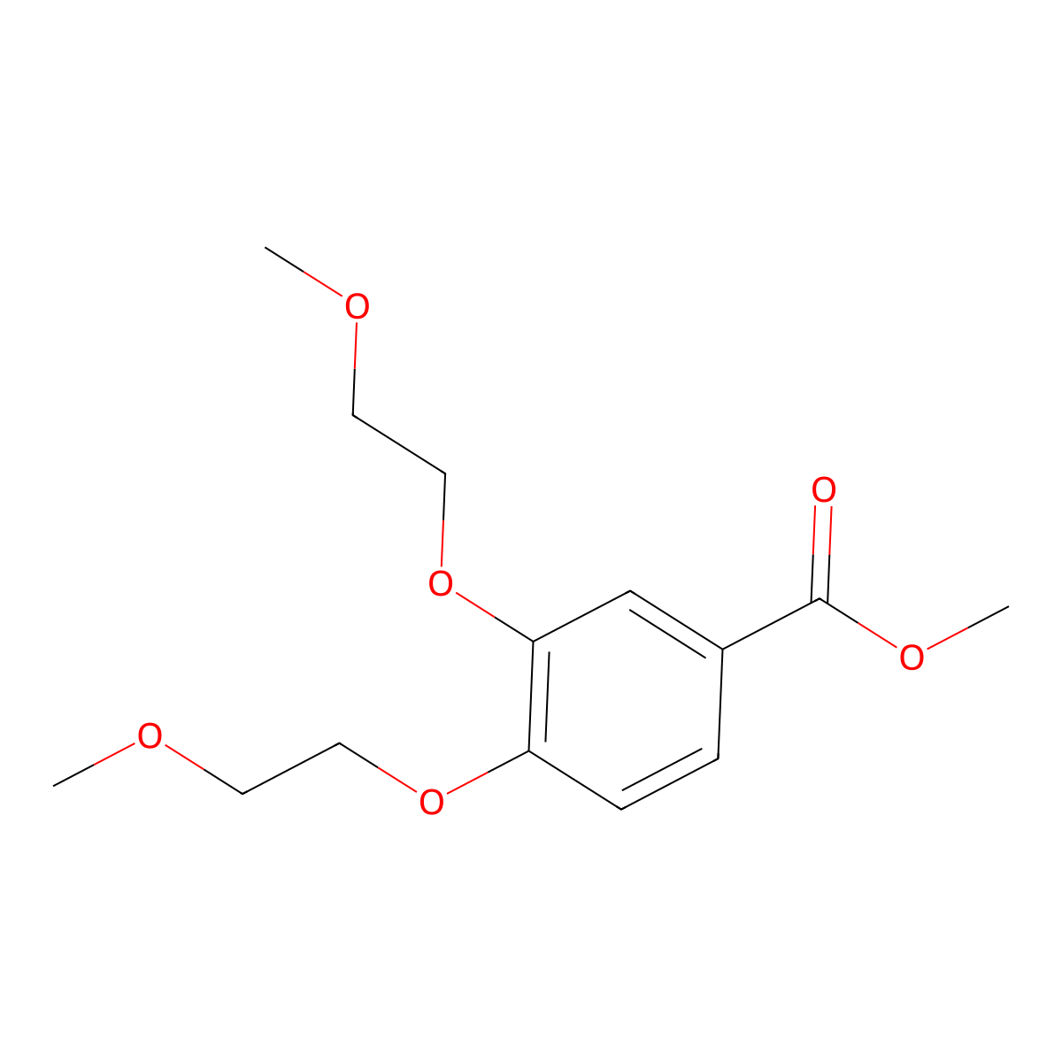 Methyl 3,4-bis(2-methoxyethoxy)benzoate molecular structure, CAS 179688-14-3